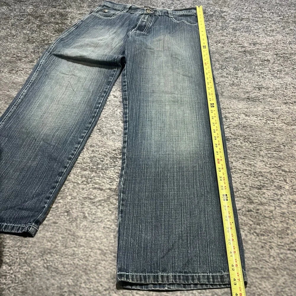 Vintage Southpole Jeans Mens 32x33 Blue Baggy Wide Leg Grunge Skater Y2K 2000s